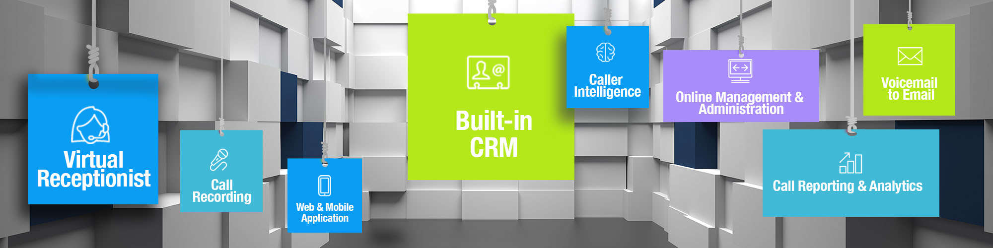 RingByName Features include Built-in CRM, Caller Intelligence, Online Management & Administration and much more