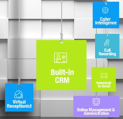 RingByName Features include Built-in CRM, Caller Intelligence, Online Management & Administration and much more